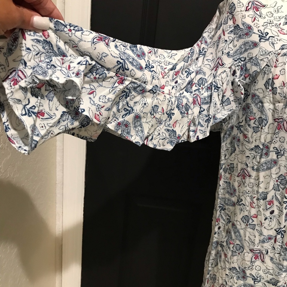 Lauren Conrad NWT floral Paisley ruffle sleeve peasant Blouse Sz Xs. Cottagecore - Picture 4 of 8